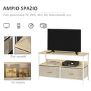 Mobile TV da 47"" con Cassetti in Tessuto 98x29x56cm Colore Legno  