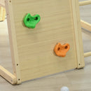 Palestrina per Bambini 3-5 Anni 120x105x120 cm con Parete da Arrampicata 3 Scale e Altalena