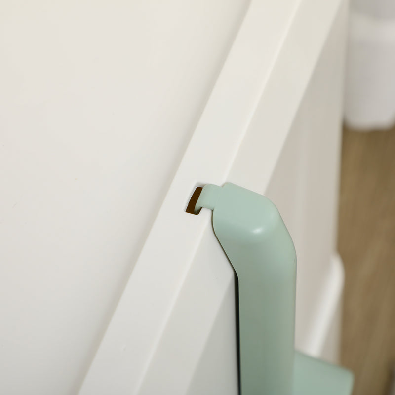 Lettiera per Gatti Chiusa 50x40x40 cm con Deodoranti Vassoio e Paletta Verde e Bianco  