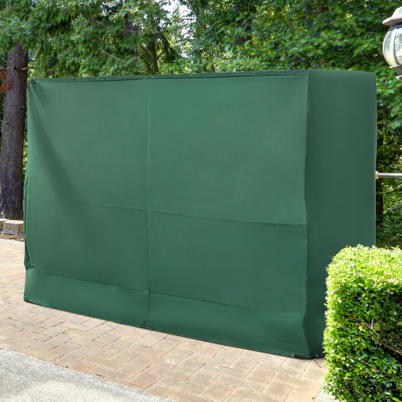Copertura per Dondolo da Giardino a 3 Posti 240x133x185 cm Tessuto Oxford con Chiusura a Corda Verde   Verde