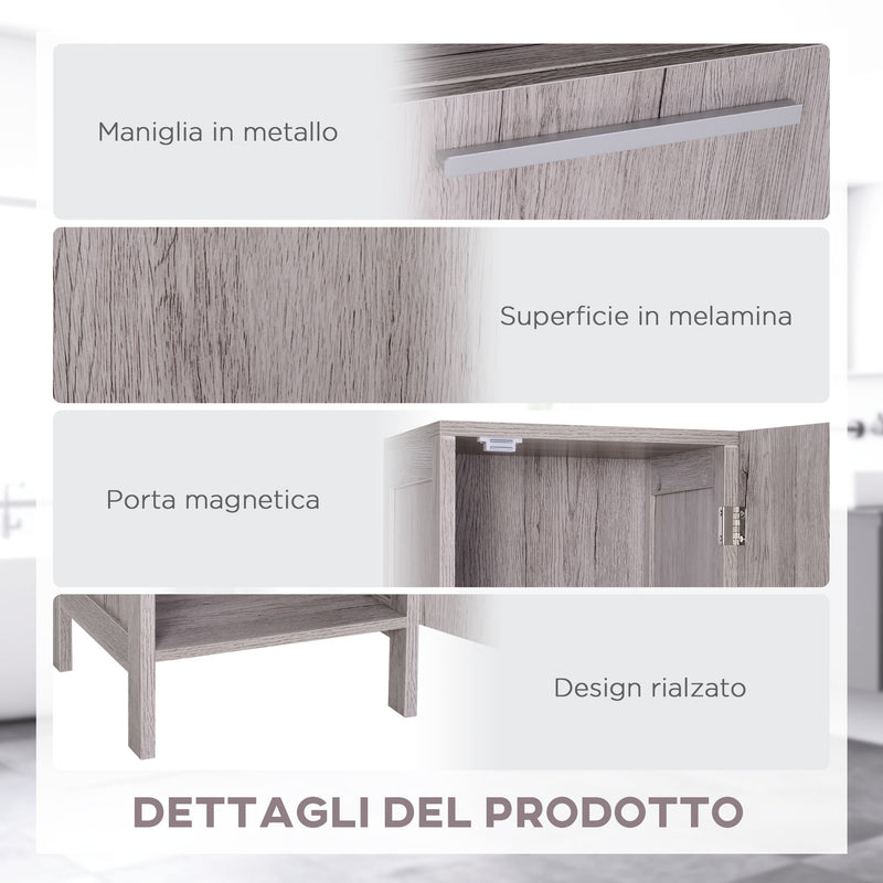 Mobile a Colonna per Bagno 30x32x172,5 cm in MDF color Legno