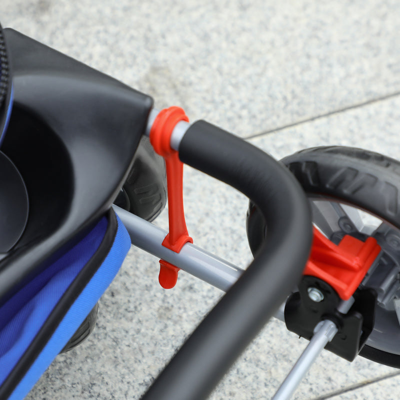 Passeggino per Cani Taglia Piccola Pieghevole con Copertura Antipioggia e Freni Blu    