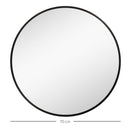 Specchio da Bagno Rotondo Moderno da Parete 70x70 cm con Cornice in Lega di Alluminio Nero