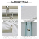 Gazebo da Giardino 600x300x280 cm 3 Stanze e Porte a Cerniera Bianco   