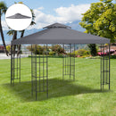 Tetto di Ricambio per Gazebo 3x3m a 2 Livelli e Resistente ai Raggi UV   Grigio Scuro