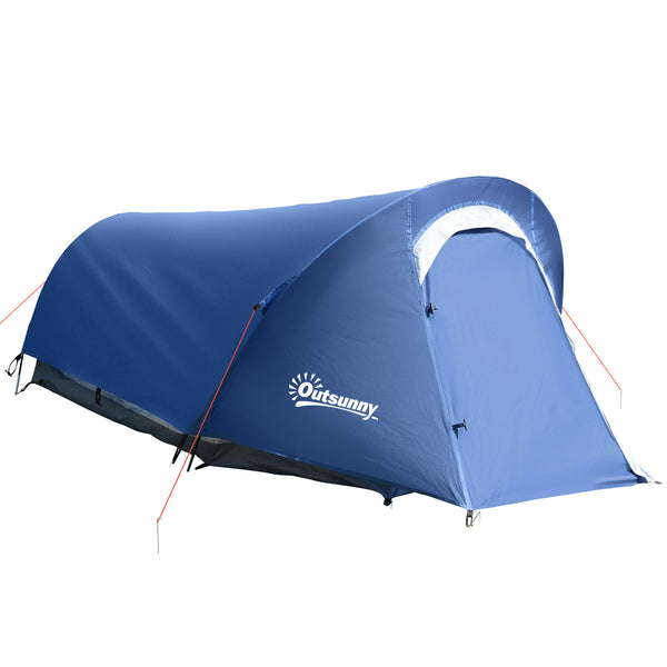 Tenda da Campeggio 265x140x95 cm con Gancio Interno e Finestre a Rete Azzurra acquista