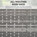 Baule da Giardino 76x45x48 cm in Rattan PE Grigio