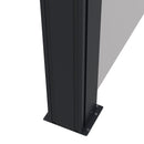 Tenda Laterale Retrattile 400x160 cm con Maniglia in Metallo Alluminio e Poliestere Grigio Chiaro    