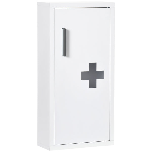 Armadietto Medicinali a 3 Ripiani con Porta Magnetica 30x12x60 cm in Acciaio Bianco sconto