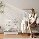 Gabbia per Criceti a 4 Livelli 78x45x73 cm con Tubi e Accessori in Metallo PP e PS Bianco  