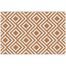 Tappeto da Esterno Reversibile 182x274 cm con Fantasia Geometrica Marrone e Bianco   