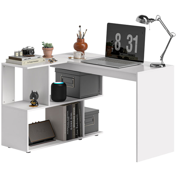 prezzo Scrivania Angolare Moderna per Ufficio 120x100x77 cm in Legno Bianco