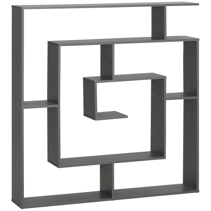 Libreria con Ripiani Irregolari 125x22x129 cm in Legno Truciolato Grigio