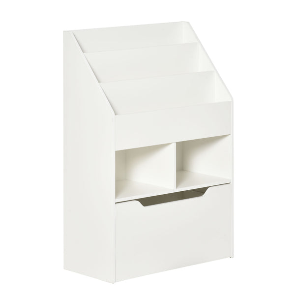 sconto Libreria per Bambini 60x29,9x90 cm con Ripiani e 1 Cassetto in MDF Bianco