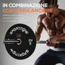 Set 2 Dischi Pesi da 5kg in Gomma con Foro da 2"/5 cm per Manubri e Bilancieri Nero    