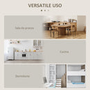 Tavolo Pieghevole Salvaspazio 104x76x73,7 cm 2 Ribalte Rovere  