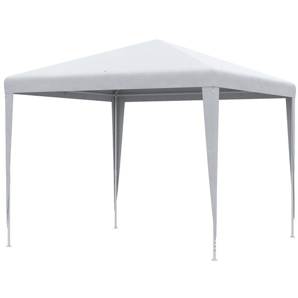 sconto Gazebo da Giardino per Esterno e Interno 2,7x2,7m Telaio in Acciaio Bianco
