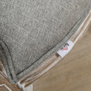 Set 2 Sedie 51x55x 96 cm in Legno e Tessuto Grigio