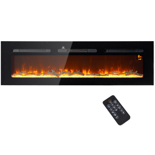 Camino Elettrico da Parete 1800W con Telecomando e Display LCD 152,4x15,8x45 cm Nero online