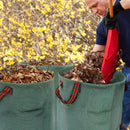 Set 3 Sacchi per Rifiuti da Giardino Ø67x84 cm da 300 L Richiudibili e Riutilizzabili Verde  