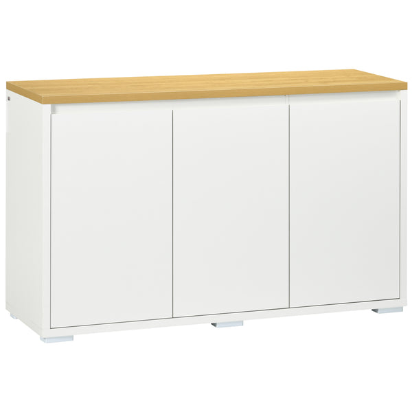 Mobile Multiuso 120x37x75 cm in Truciolato Bianco e Legno online