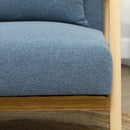 Poltroncina  66x80x77,5 cm in Tessuto Effetto Lino Blu