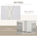 Paravento Separè 4 Ante per Interni 182x170 cm in Legno Bianco 