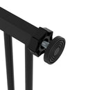 Cancelletto per Cani a 2 Estensioni con Larghezza Regolabile fino 100 cm e Chiusura Automatica Nero    