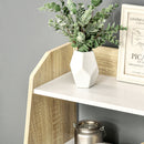 Mobile da Salotto 2 Ripiani e Armadietto a 2 Ante 58x30x93 cm in Truciolato e Legno di Pino