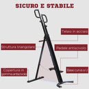 Vertical Climber Altezza Regolabile 100x60x175-195 cm con Monitor LCD in Acciaio e ABS Nero