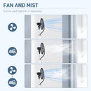 Ventilatore Nebulizzatore con Serbatoio 3L 44,5x38,5x120 cm 3 Modalità e 3 Velocità Bianco e Nero