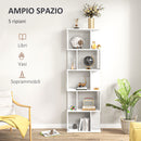 Mobile Libreria 5 Ripiani 60x24x184,5 cm Bianco  