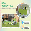 Tunnel per Bambini 3-6 Anni a Forma di Coccodrillo in Plastica Verde   