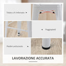 Set 2 Sgabelli da Bar Stile Industriale Schienale Rimovibile 44x49x116 cm in Metallo Bianco