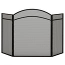 Parascintille con Antine 96x60cm Pieghevole a 3 Pannelli in Metallo Nero 