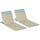 Set 2 Sdraio da Spiaggia 53x124x35-45 cm con Schienale Regolabile e Poggiatesta Beige e Azzurro