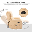 Poltrona Relax Massaggiante 97x92X104 cm in Similpelle Beige