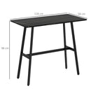 Tavolo Bar Rettangolare Alto 118x58x98 cm in MDF e Metallo Nero