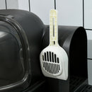 Lettiera per Gatti Chiusa con Coperchio Vassoio Estraibile e Paletta 52x60x42 cm Grigio Scuro  