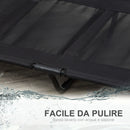 Brandina per Cani Grandi con Borsa di Trasporto 92x76x18 cm in Metallo e Tessuto Oxford Nero