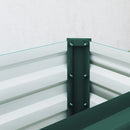 Letto per Orto a Fondo Aperto 240x40x45 cm con Bordi Arrotondati in Acciaio Zincato Verde   