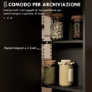 Tavolo Pieghevole Salvaspazio 140x75x74 cm con Ruote e Ripiani Rovere e Nero  