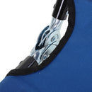 Lettino da Giardino con Schienale Regolabile in 5 Posizioni 188x56x28 cm in Acciaio e Tessuto Oxford Blu