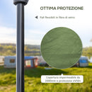 Tenda da Campeggio per 2 Persone Impermeabile 210x210x150 cm con Veranda Verde   
