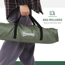 Tenda da Campeggio 2 Posti  206x152x110 cm con Porta a Cerniera Zanzariera e Finestre a Rete Verde