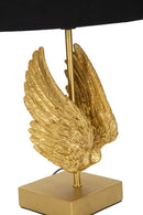 Lampada da Tavolo Wings 25x45x25 cm in Ferro Oro/Nero-4