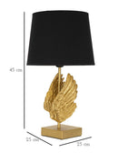 Lampada da Tavolo Wings 25x45x25 cm in Ferro Oro/Nero-6