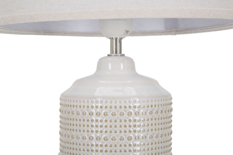 Lampada da Tavolo Point  28x47x28 cm in Ceramica Crema-2