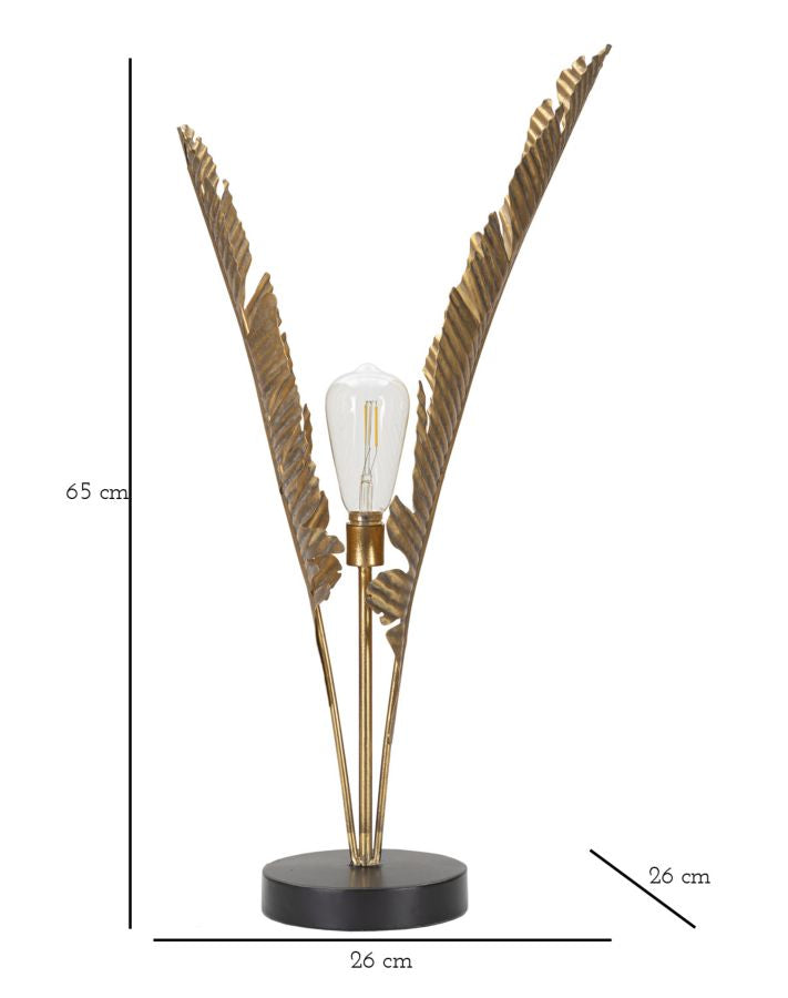 Lampada da Terra Palm 26x64x26 cm in Ferro Oro-7