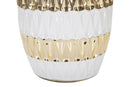Lampada da Tavolo Glam Mix 33x50x33 cm in Ceramica Bianco/Oro-4